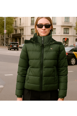 Tommy Hilfiger Women Hooded Down Jacket Army