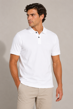 Hugo Boss Prime Pique Polo Regular White
