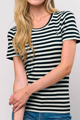 U.S. POLO ASSN. Women Stripe T-shirt Carla Navy