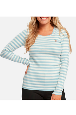 U.S. POLO ASSN. Women L/S T-shirt Chanett Cerulean