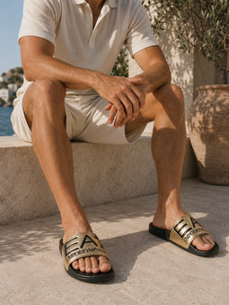 Armani EA7 Slides Black/Gold