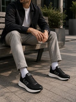 Armani EA7 Silver Runner Sneakers Black