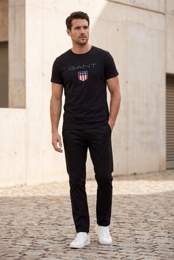 GANT Shield Logo Regular Tee Black