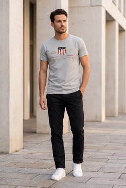 GANT Gold Shield S/S Logo Tee Grey