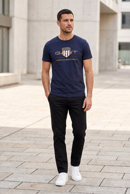 GANT Gold Shield S/S Logo Tee Navy