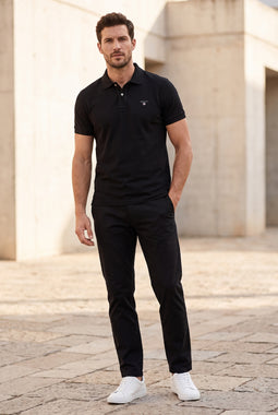 GANT Piqué S/S Polo Regular Black