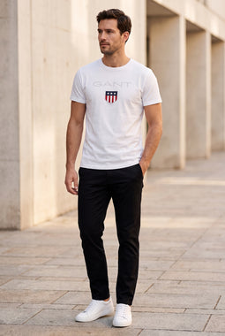 GANT Shield Logo Regular Tee White
