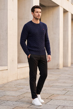 Ralph Lauren Cable Knit Pullover Navy