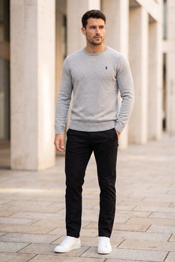 Ralph Lauren Pima Knit Pullover Grey