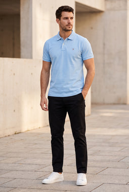 GANT Piqué S/S Polo Regular Sky