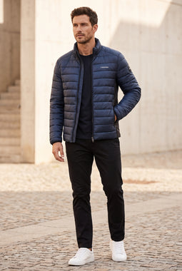 Calvin Klein Side Logo Puffer Jacket Navy