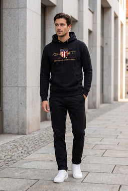 GANT Gold Shield Hoodie Black
