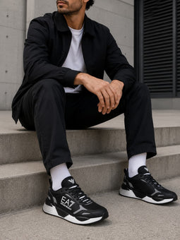 Armani EA7 No-Lace Logo Sneaker Black