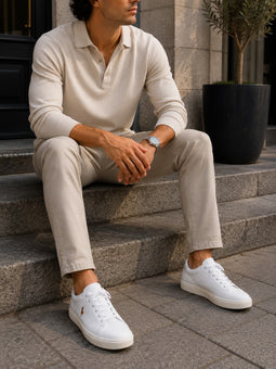Ralph Lauren Longwood Leather Sneaker White