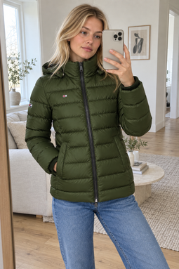 Tommy Hilfiger Women Hooded Down Jacket Army