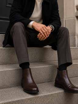 Ralph Lauren Leather Chelsea Boots Brown