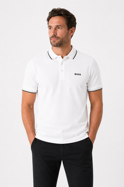 Hugo Boss Contrast Paddy Polo White