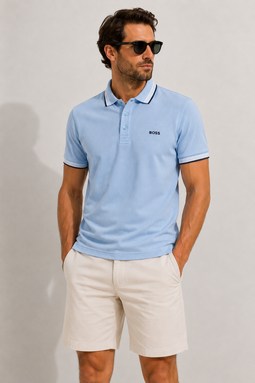 Hugo Boss Contrast Paddy Polo Clear Blue