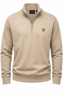 Lyle & Scott Cotton 1/4 Zip Sand