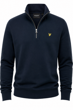 Lyle & Scott Cotton 1/4 Zip Marine