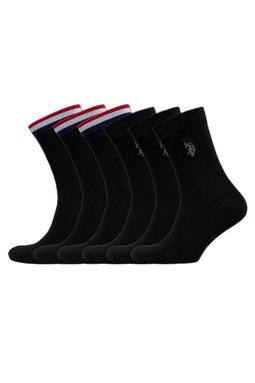 U.S. POLO ASSN. 6-Pack Socks Malte Black