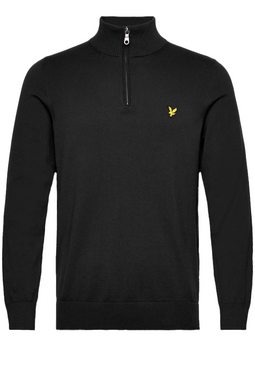 Lyle & Scott Merino Half-Zip Knit Black