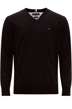Tommy Hilfiger V-Neck 1985 Pima Knit Black