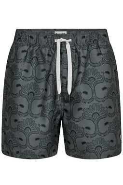 Resteröds Swim Shorts Quick Dry Print Deep Grey