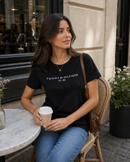 Tommy Hilfiger Women Organic Tee Black