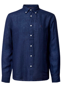 Tommy Hilfiger Regular Linen Shirt Carbon