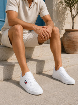 Tommy Hilfiger Leather Basket Sneaker White