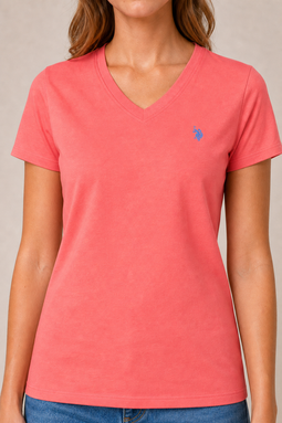 U.S. POLO ASSN. Women V-Neck T-shirt Assia Dubarry