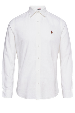 U.S. POLO ASSN. Linen Shirt Bolt White