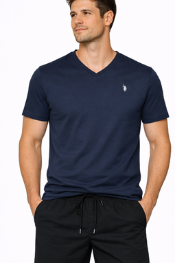 U.S. POLO ASSN. V-Neck T-shirt Cem Navy