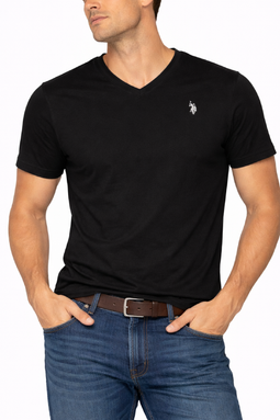 U.S. POLO ASSN. V-Neck T-shirt Cem Black