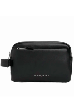 Tommy Hilfiger TJM Leather Wash Bag Black