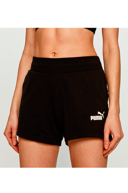 PUMA Women Cotton Shorts Logo Black