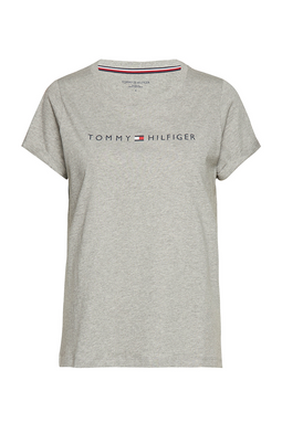 Tommy Hilfiger Women Original S/S Logo Tee Grey - Luxivo 