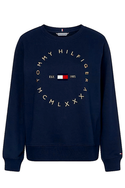 Tommy Hilfiger Women Circle Sweatshirt Navy - Luxivo 