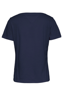 Tommy Hilfiger Women Heart V-Neck Tee Navy