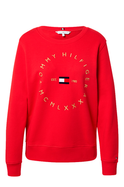 Tommy Hilfiger Women Circle Sweatshirt Red - Luxivo 