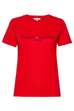 Tommy Hilfiger Women Essential Tee Red - Luxivo 