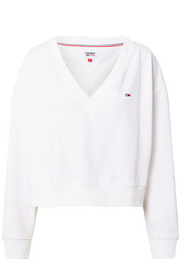 Tommy Hilfiger Women V-Neck Sweatshirt White - Luxivo 