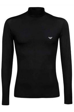 Armani Turtleneck Slim Jersey Black