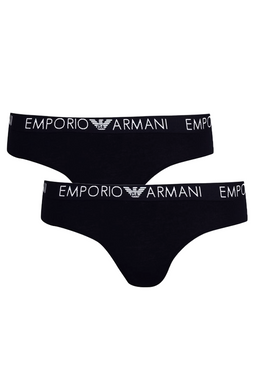 Armani Women 2-Pack Brief Iconic Cotton Black/Black