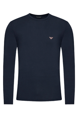 Armani L/S Tee Emporio Logo Navy