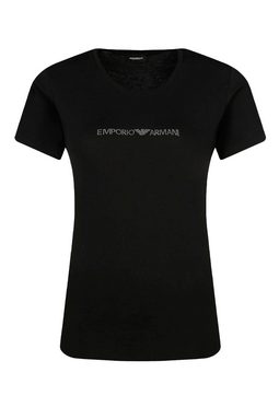 Armani Women Logo Tee Chest Black