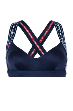 Tommy Hilfiger Women Cross Back Training Bralette Navy - Luxivo 