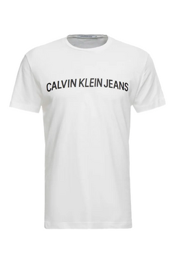 Calvin Klein Institutional Logo Slim Tee Snow - Luxivo 