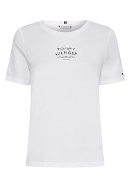 Tommy Hilfiger Women Curved Tee White